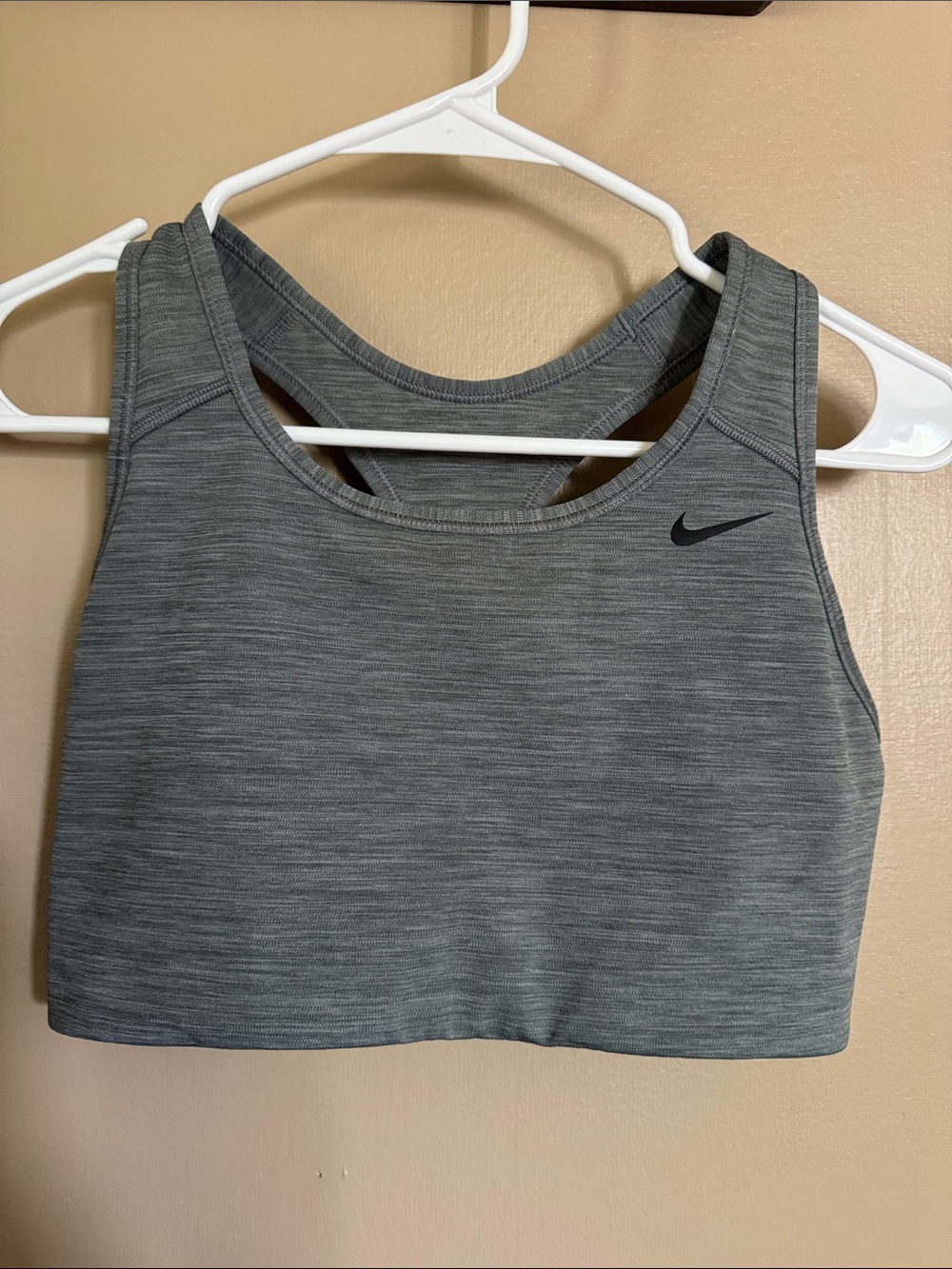 Nike Gray/Green Heather Racerback Sports Bra